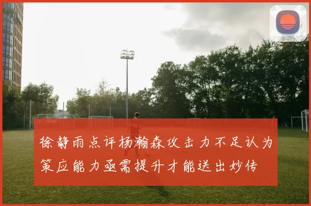 徐静雨点评杨瀚森攻击力不足认为策应能力亟需提升才能送出妙传