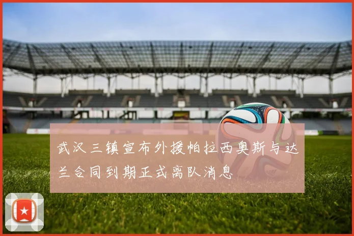 武汉三镇宣布外援帕拉西奥斯与达兰合同到期正式离队消息